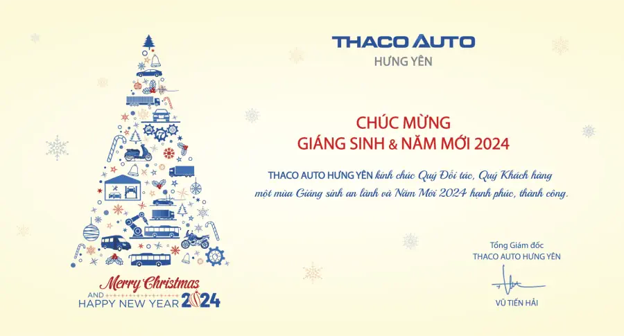 THACO AUTO HƯNG YÊN - CHÚC MỪNG GIÁNG SINH, NĂM MỚI 2024