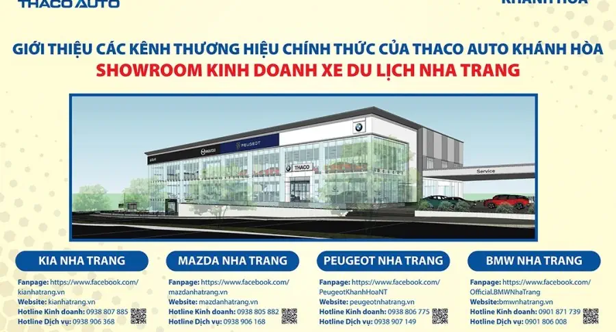 Giới thiệu các kênh thương hiệu chính thức của THACO AUTO Khánh Hòa