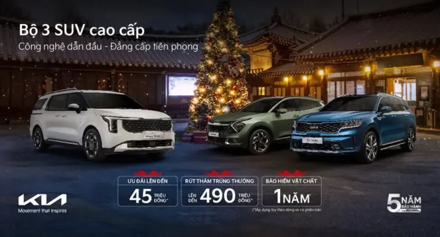 Sở hữu xe Kia với ưu đãi hấp dẫn dịp cuối năm, cao nhất lên đến 110 triệu đồng