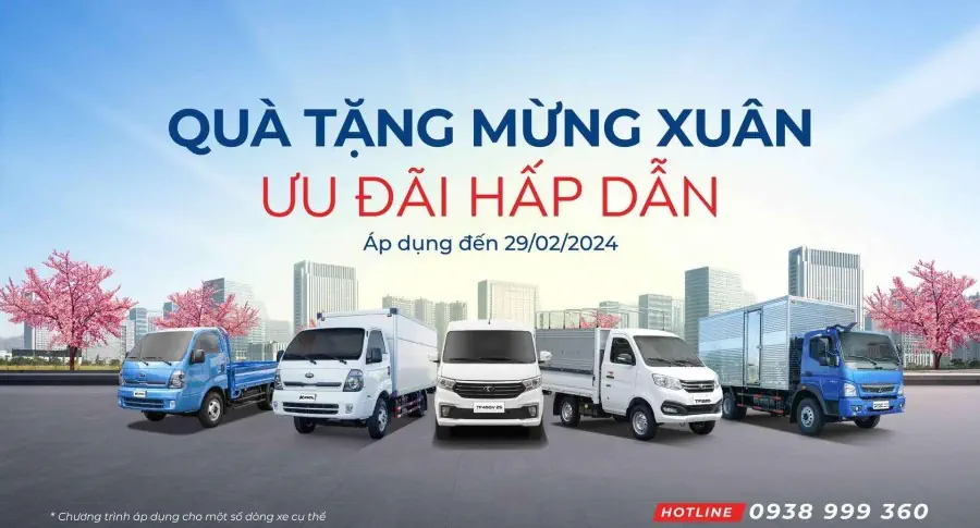 Chương trình ưu đãi đặc biệt khi mua xe tải nhân dịp đầu Xuân Giáp Thìn 2024