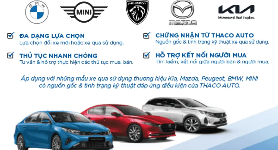 THACO AUTO BẮC GIANG- GIẢI PHÁP ĐỔI XE & KINH DOANH XE QUA SỬ DỤNG