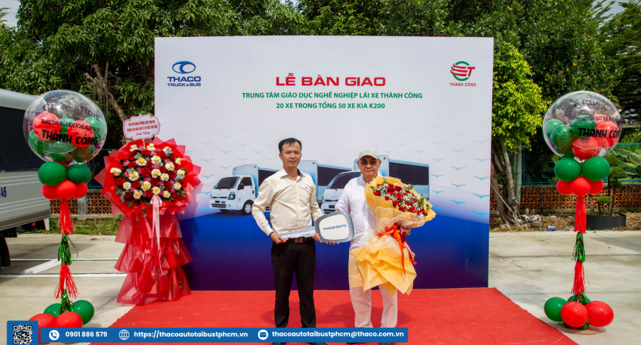 Bàn giao 20 xe Kia Frontier K200 Tập Lái cho Trung Tâm Giáo Dục Nghề Nghiệp Lái Xe Thành Công