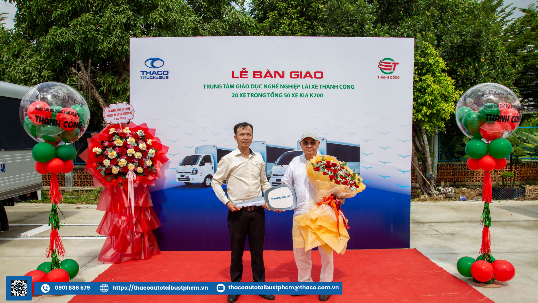 Bàn giao 20 xe Kia Frontier K200 Tập Lái cho Trung Tâm Giáo Dục Nghề Nghiệp Lái Xe Thành Công