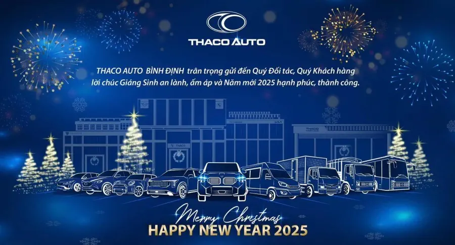 THACO AUTO Bình Định chúc mừng Giáng Sinh và Năm mới 2025!