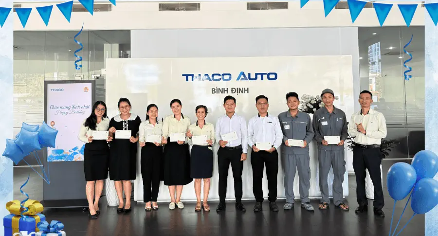 THACO AUTO Bình Định chúc mừng sinh nhật CBNV tháng 6-7