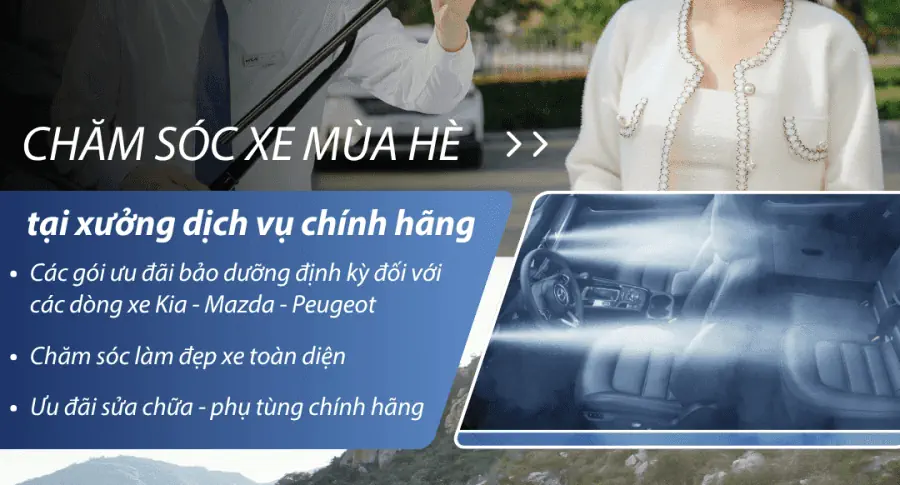 THACO AUTO Bình Phước nâng cao trải nghiệm chăm sóc xe mùa nắng nóng