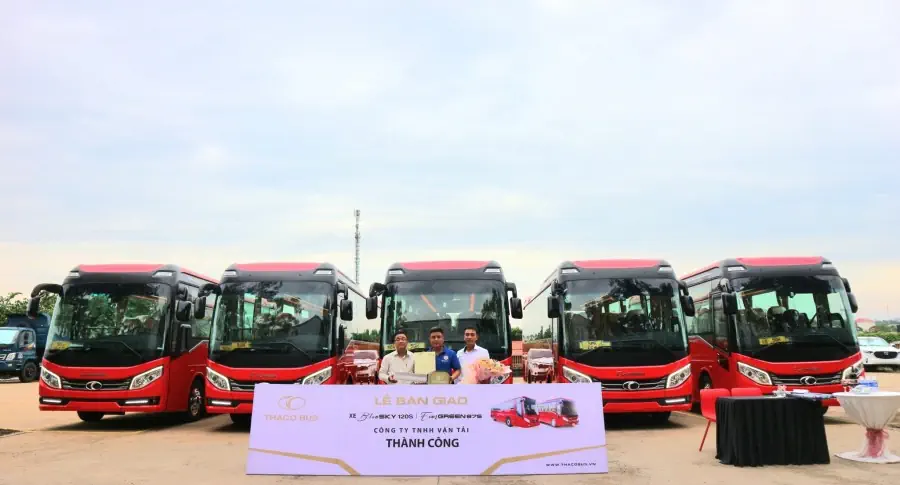 THACO AUTO BÌNH PHƯỚC bàn giao lô 5 xe Bus EverGreen 87S