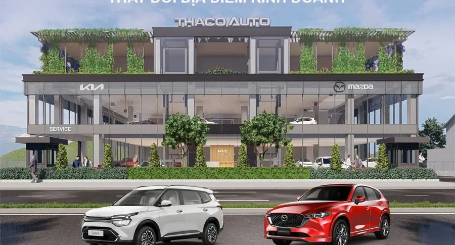 Thông báo chuyển địa điểm kinh doanh và xưởng dịch vụ Kia - Mazda Đà Lạt về địa điểm mới.