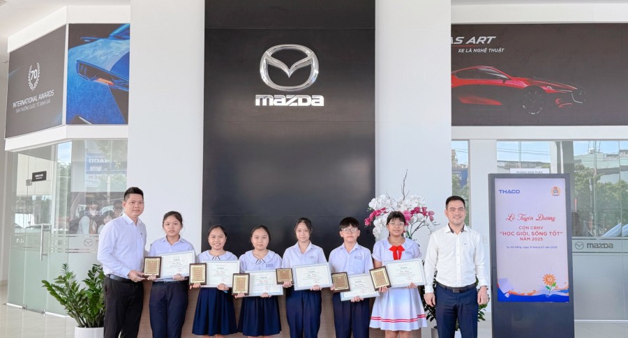 THACO AUTO Đà Nẵng tuyên dương con CBNV Học giỏi - Sống tốt năm 2025