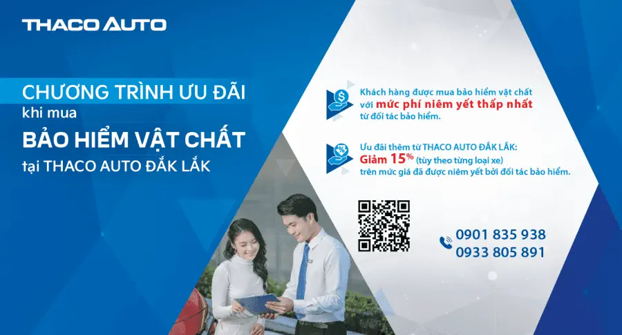 "An tâm tuyệt đối” khi mua bảo hiểm vật chất tại THACO AUTO Đắk Lắk