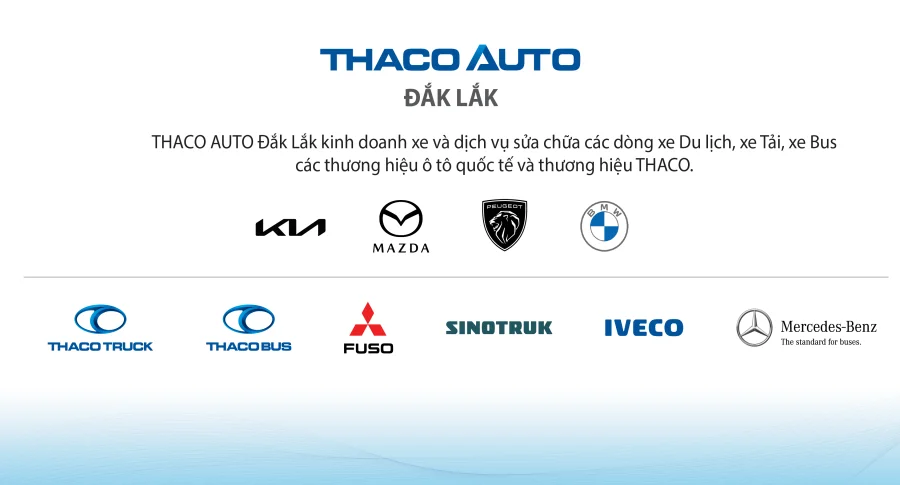 THACO AUTO Đắk Lắk – Hệ thống showroom đa thương hiệu tại khu vực Tây Nguyên