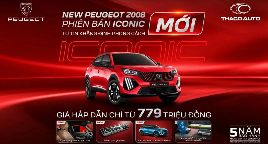 THACO AUTO giới thiệu New Peugeot 2008 Iconic – SUV đô thị châu Âu hiện đại