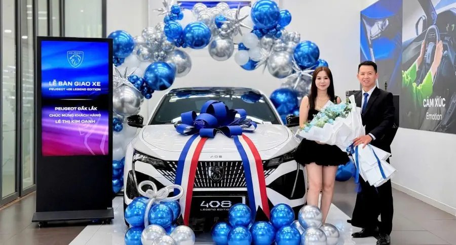 THACO AUTO Đắk Lắk chúc mừng khách hàng đầu tiên sở hữu Peugeot 408 Legend Edition tại khu vực Tây Nguyên