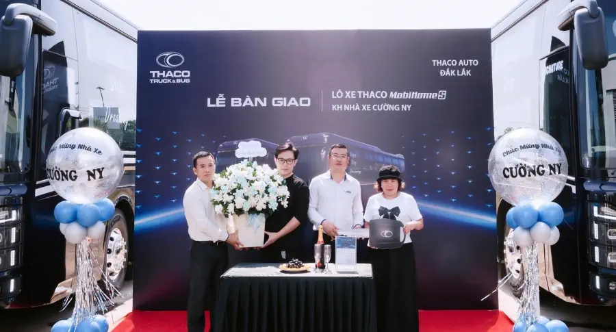 THACO AUTO Đắk Lắk hân hạnh bàn giao lô 6 xe THACO MobihomeS đến nhà xe Cường Ny