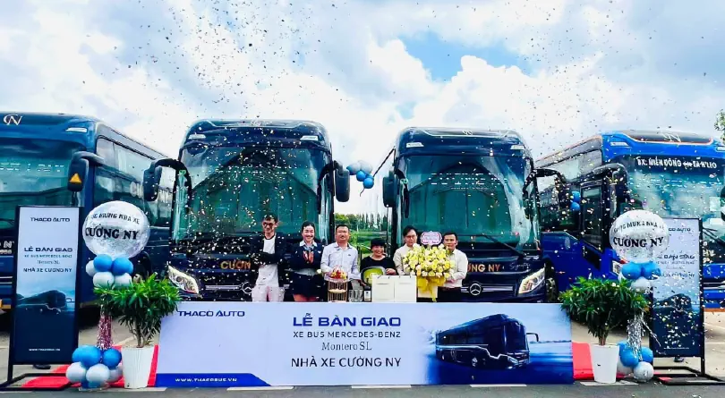 THACO AUTO Đắk Lắk hân hạnh bàn giao lô 02 xe Bus cao cấp Mercedes Benz tại Trung tâm ô tô Tải Bus Đắk Lắk.