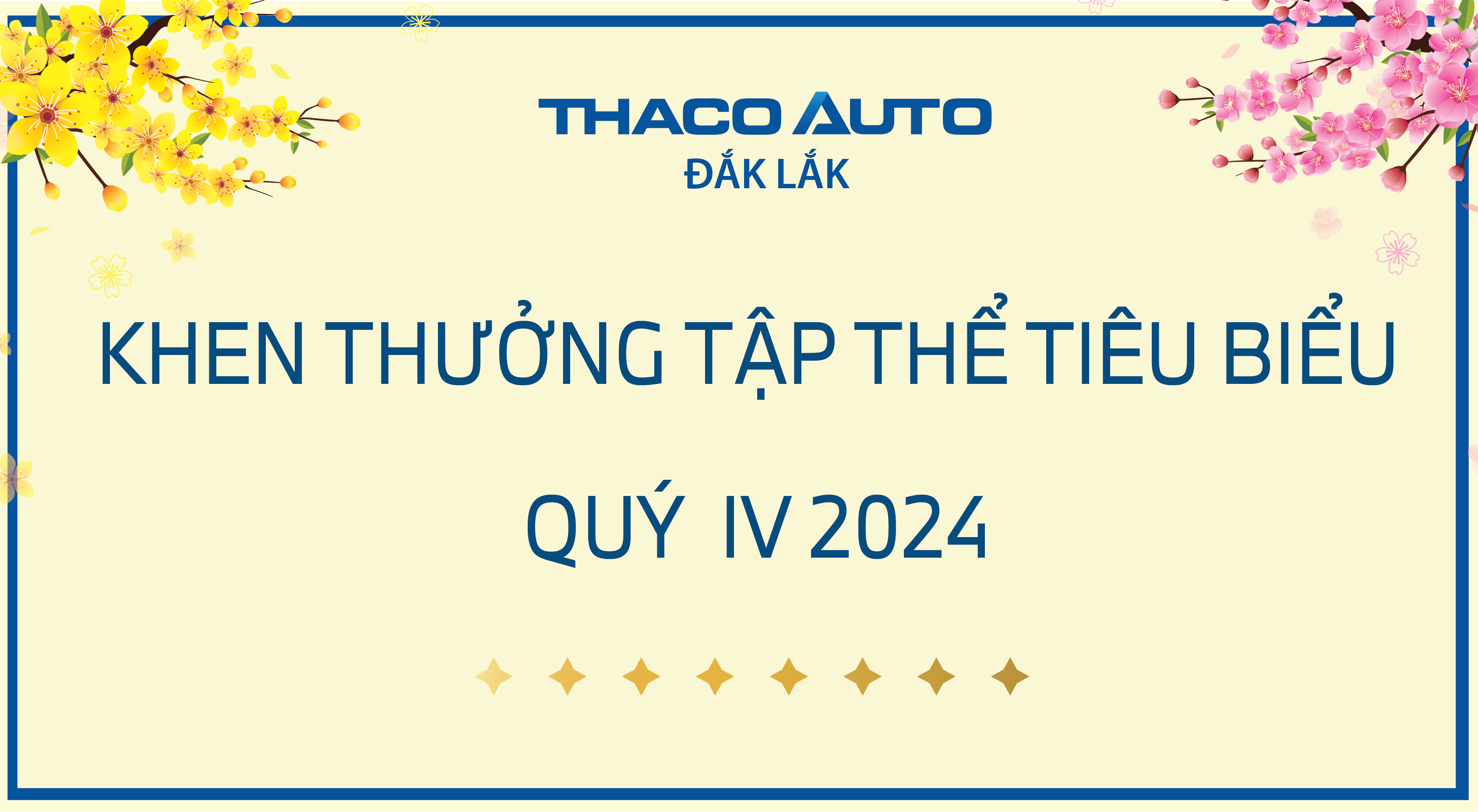 THACO AUTO Đắk Lắk khen thưởng tập thể Quý IV/2024