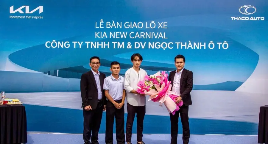 THACO AUTO ĐỒNG NAI BÀN GIAO LÔ XE KIA NEW CARNIVAL ĐẾN CÔNG TY TNHH TM & DV NGỌC THÀNH Ô TÔ