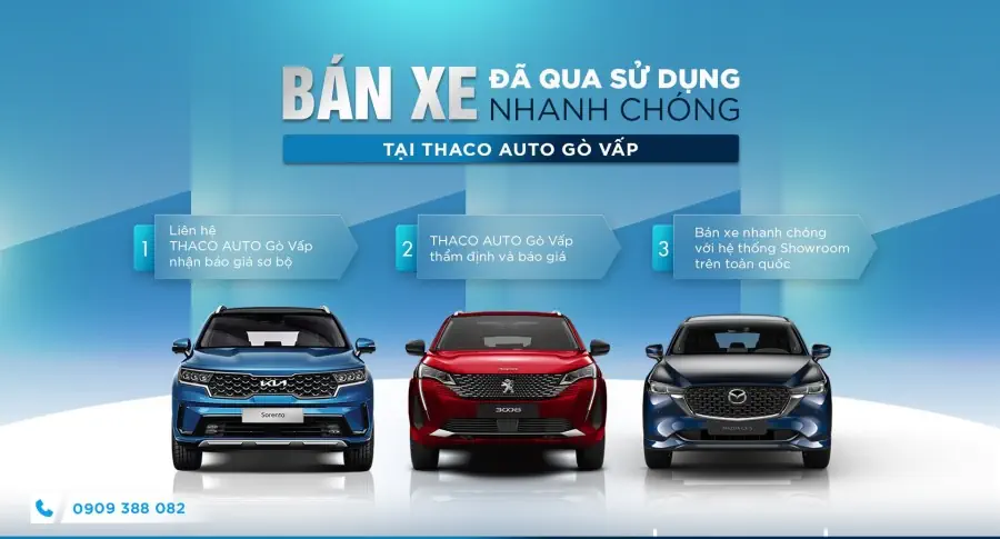 Bán xe đã qua sử dụng nhanh chóng tại THACO AUTO Gò Vấp