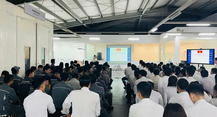 Chào cờ tháng 8/2024: THACO AUTO Gò Vấp tổ chức lễ chào cờ định kỳ hàng tháng