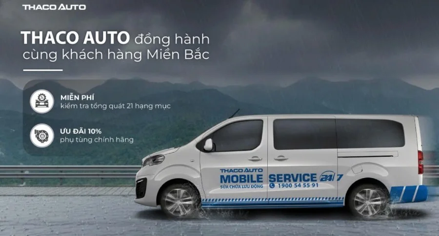THACO AUTO triển khai chương trình chăm sóc đặc biệt cho khách hàng miền Bắc sau bão lũ