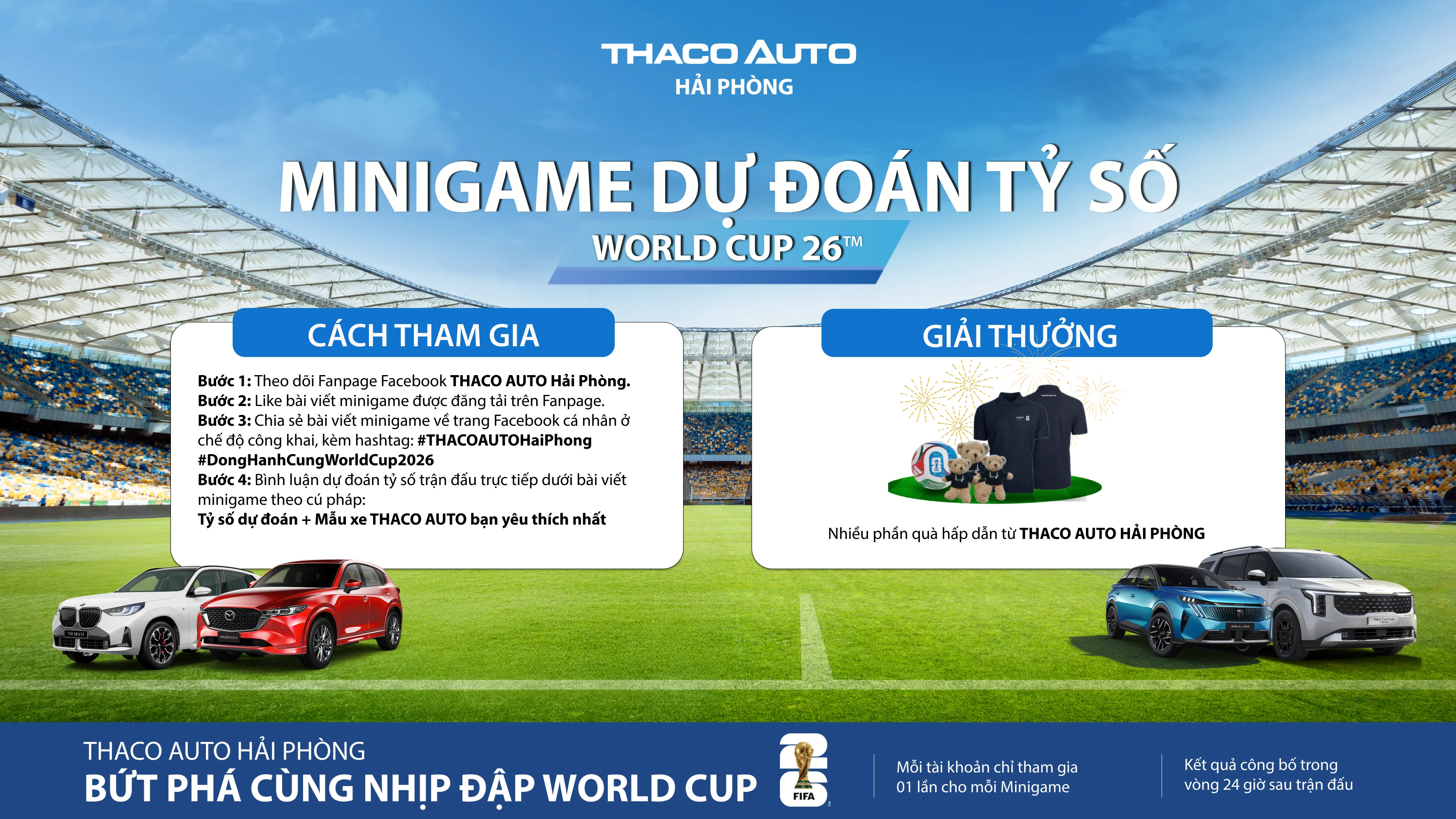 THỂ LỆ MINIGAME “DỰ ĐOÁN TỶ SỐ WORLD CUP 2026”