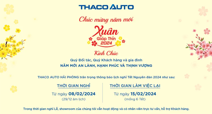 THACO AUTO HẢI PHÒNG - MỪNG XUÂN GIÁP THÌN 2024