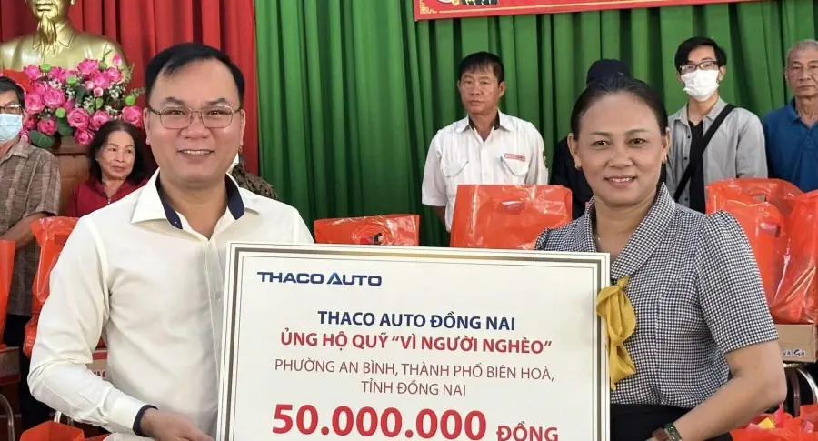 THACO AUTO Đồng Nai sẻ chia với người có hoàn cảnh khó khăn tại địa phương nhân dịp Tết Nguyên đán 2024