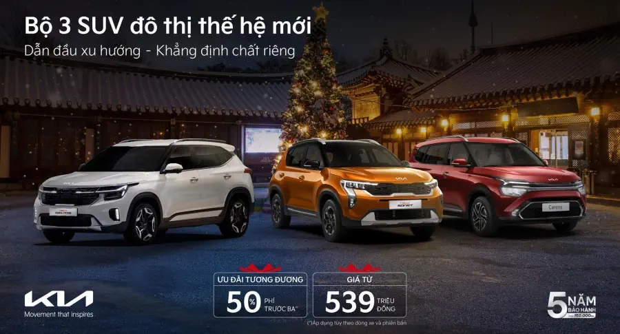 Sở hữu xe Kia với ưu đãi hấp dẫn dịp cuối năm, cao nhất lên đến 110 triệu đồng