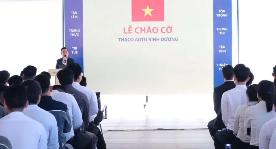 Chào cờ đầu tháng 3: Nét đẹp văn hóa THACO AUTO