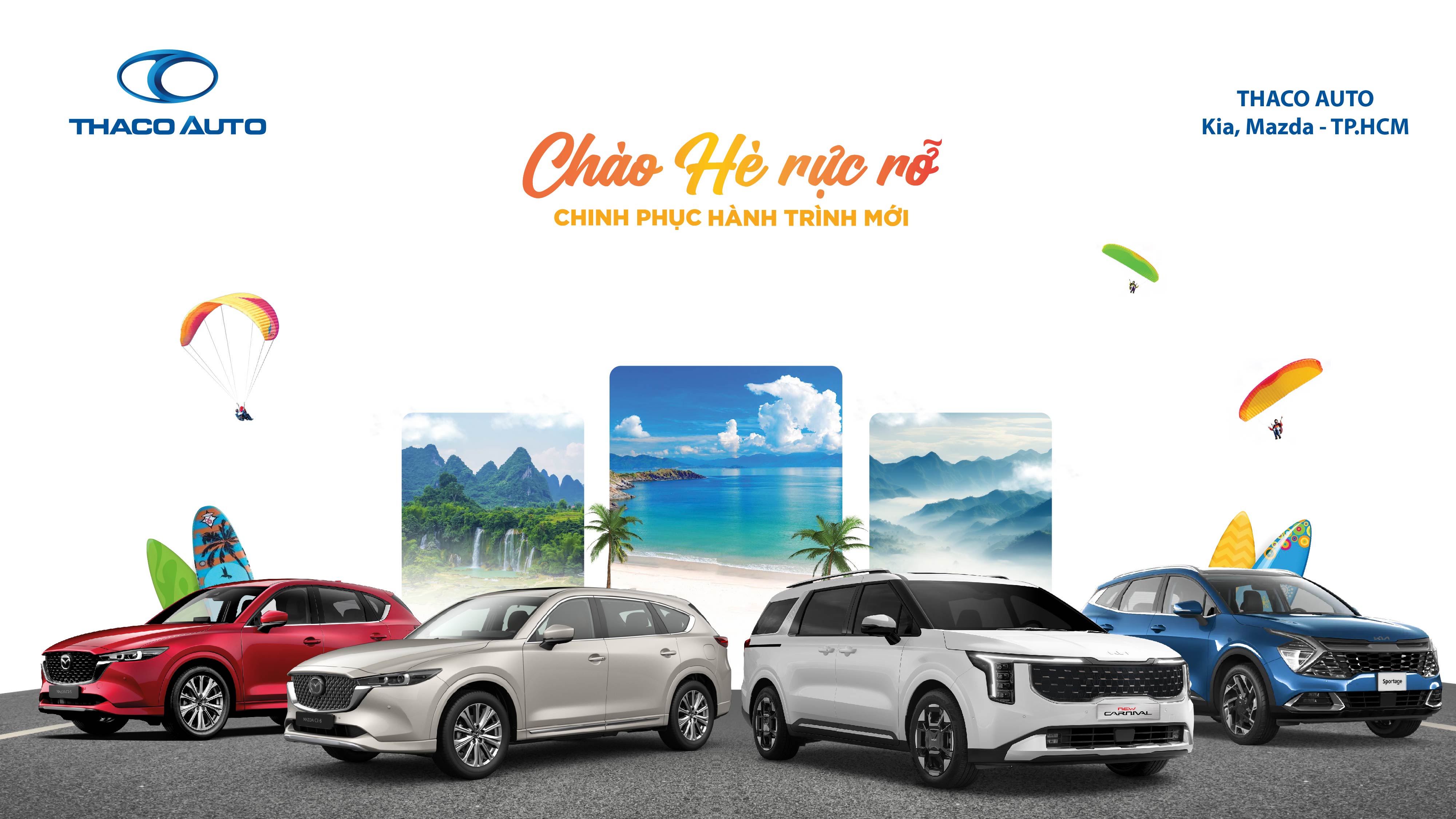 TRẢI NGHIỆM HÈ RỰC RỠ CÙNG THACO AUTO VỚI NHIỀU HOẠT ĐỘNG HẤP DẪN