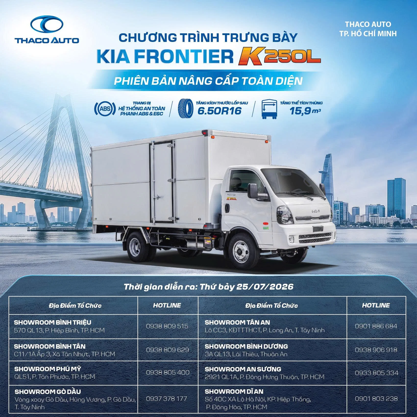 THACO AUTO TP.HCM tổ chức chương trình trưng bày và giới thiệu xe KIA K250L phiên bản nâng cấp toàn diện