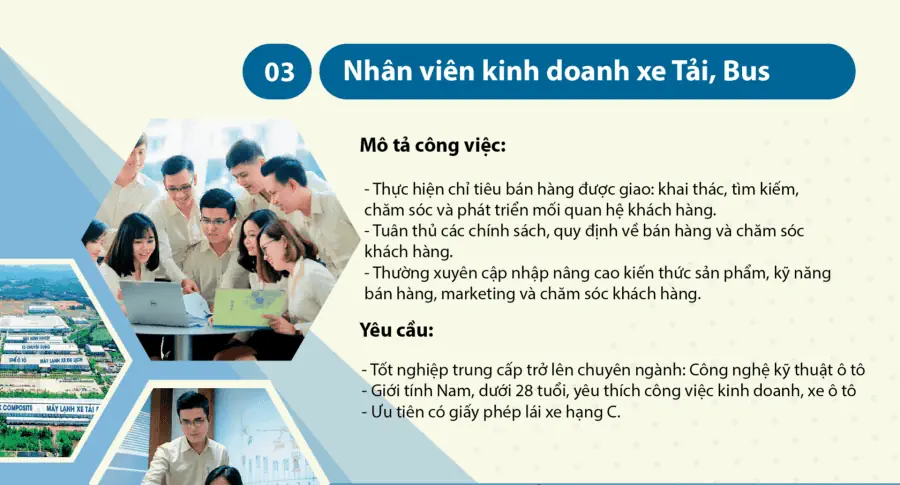 THACO AUTO GIA LAI - KON TUM TUYỂN DỤNG