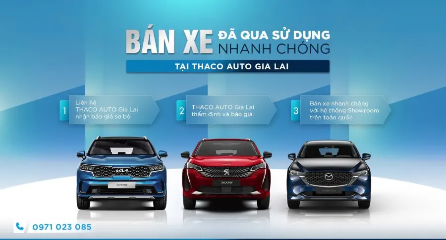 Bán xe đã qua sử dụng nhanh chóng tại THACO AUTO Gia Lai
