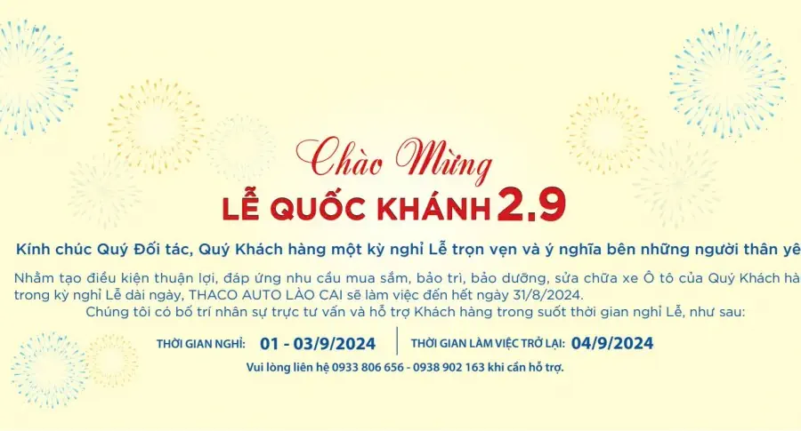 CHÀO MỪNG LỄ QUỐC KHÁNH 02/09/2024