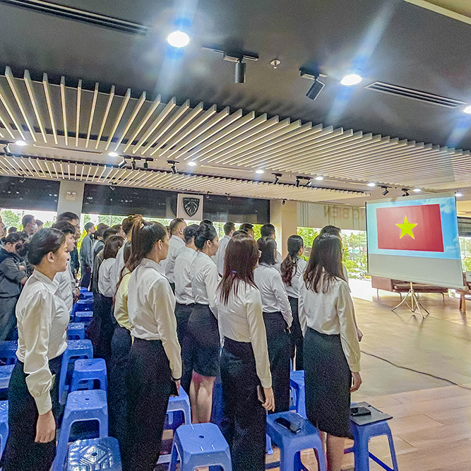 Chương trình chào cờ tháng 4/2024 tại THACO AUTO Long Biên - Hà Nội
