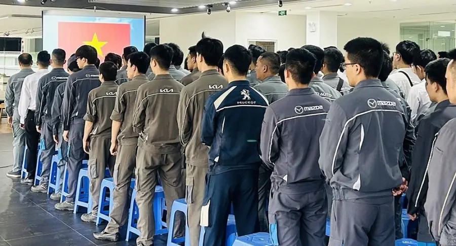 Chương trình chào cờ tháng 5/2024 tại THACO AUTO Long Biên - Hà Nội