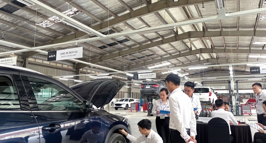 THACO AUTO NGHỆ AN TỔ CHỨC ĐÁNH GIÁ KIẾN THỨC & KỸ NĂNG CHUYÊN MÔN BỘ PHẬN DV&PT XE DU LỊCH NĂM 2023