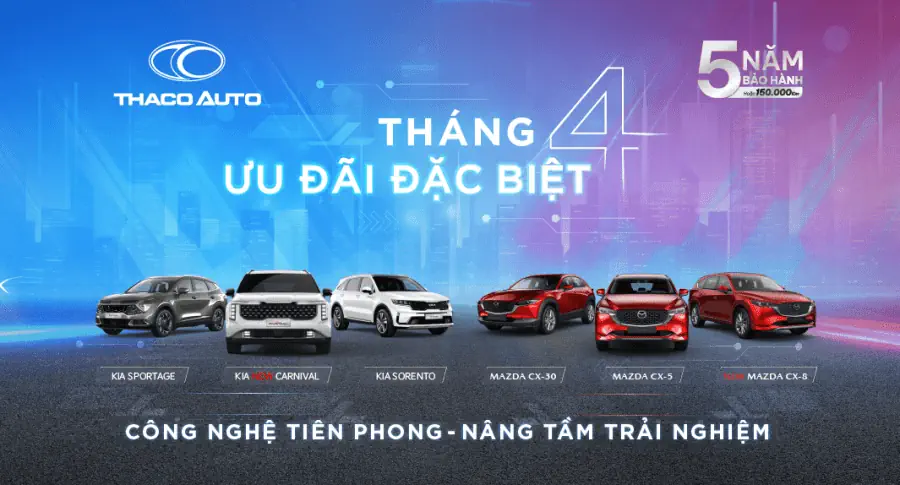THACO AUTO tri ân khách hàng với ưu đãi đặc biệt dịp 30/4 & 01/05