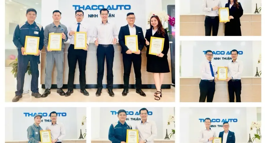 THACO AUTO NINH THUẬN VINH DANH CÁ NHÂN CÓ THÀNH TÍCH XUẤT SẮC THÁNG 12