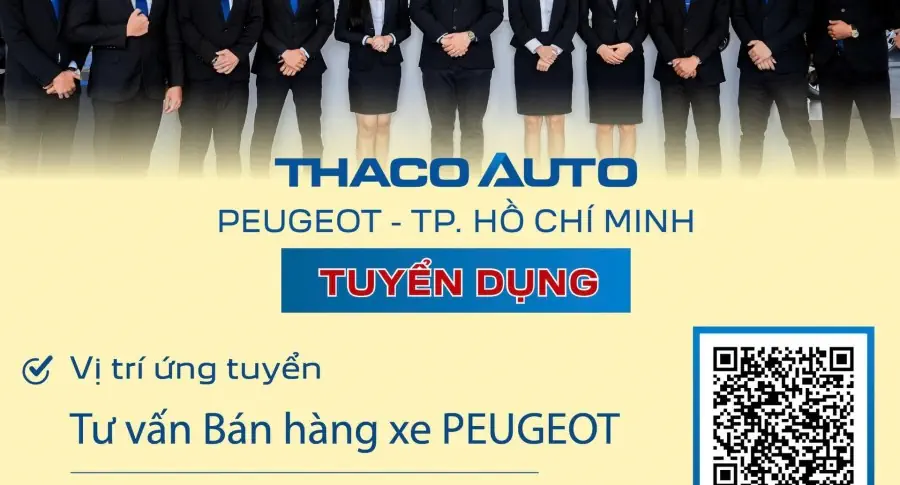 TUYỂN DỤNG NHÂN SỰ QUÝ I/2025 | THACO AUTO PEUGEOT - TP.HỒ CHÍ MINH