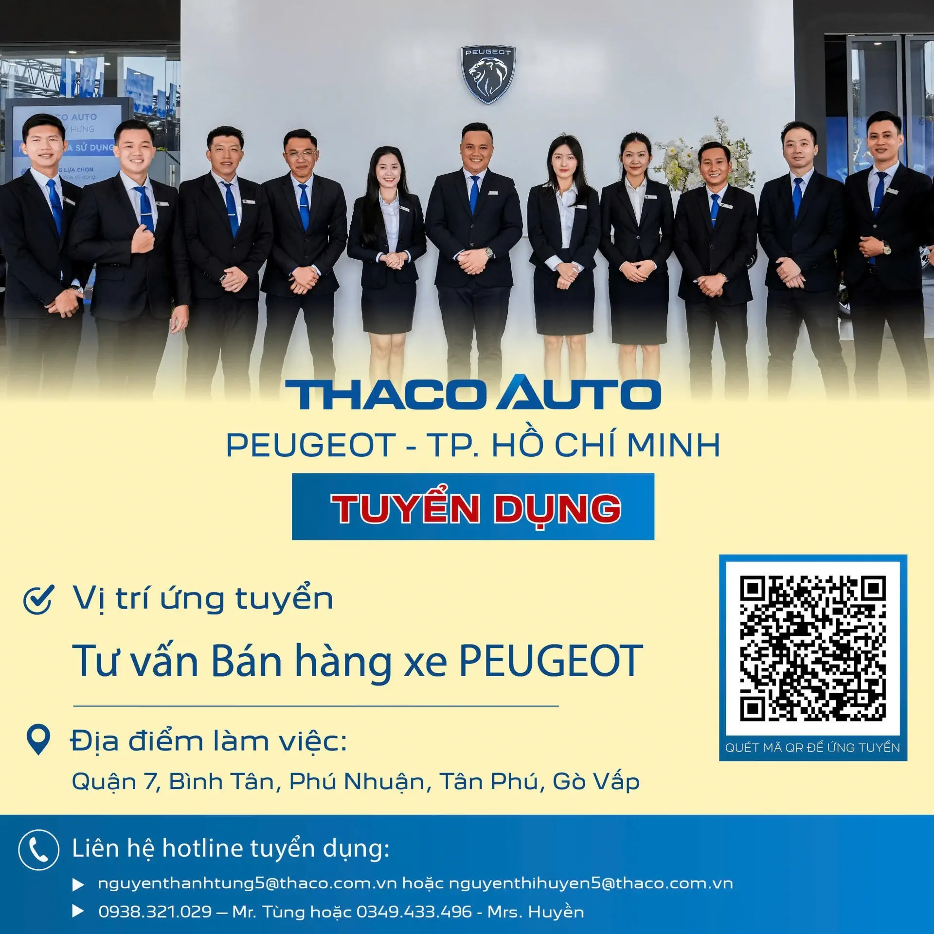 TUYỂN DỤNG NHÂN SỰ QUÝ I/2025 | THACO AUTO PEUGEOT - TP.HỒ CHÍ MINH