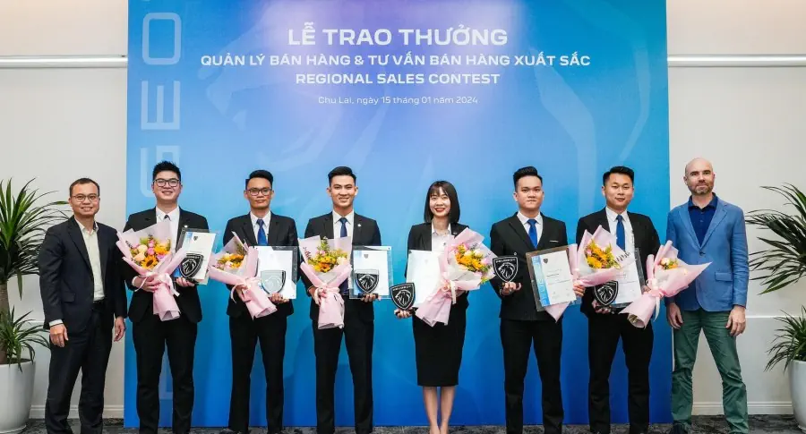 THACO AUTO vinh danh Tư vấn Bán hàng & Quản lý Bán hàng xuất sắc của thương hiệu Peugeot