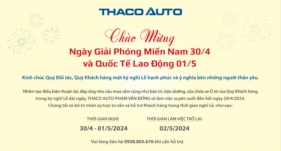 🇻🇳 THÔNG BÁO LỊCH LÀM VIỆC DỊP LỄ 30/4- 1/5 🇻🇳