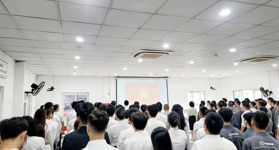 LỄ CHÀO CỜ THÁNG 10- THACO AUTO PHẠM VĂN ĐỒNG HÀ NỘI, TRIỂN KHAI KẾ HOẠCH THÁNG 10, QUÝ IV NĂM 2024