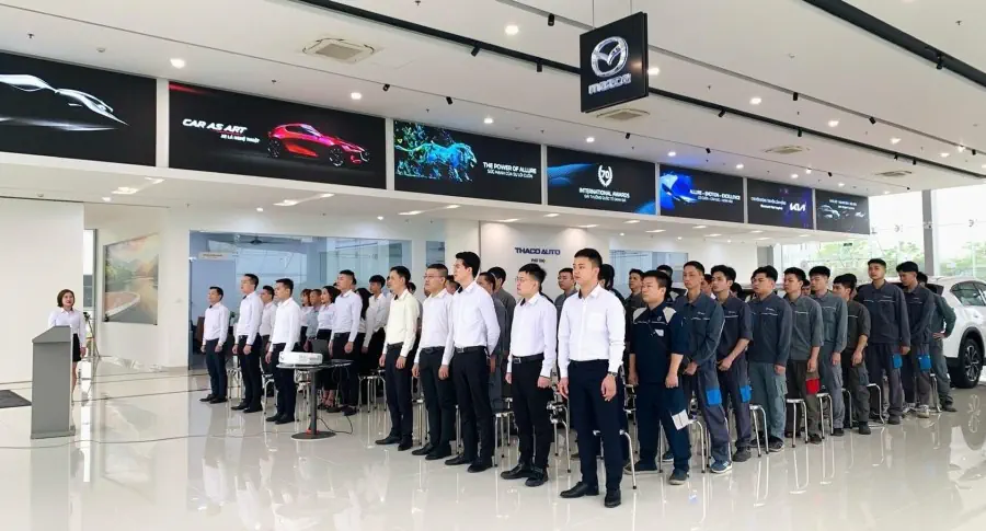 CHÀO CỜ THÁNG 4 THACO AUTO PHÚ THỌ - CHÀO ĐÓN NHÂN SỰ MỚI, ĐỒNG HÀNH HƯỚNG TỚI MỤC TIÊU