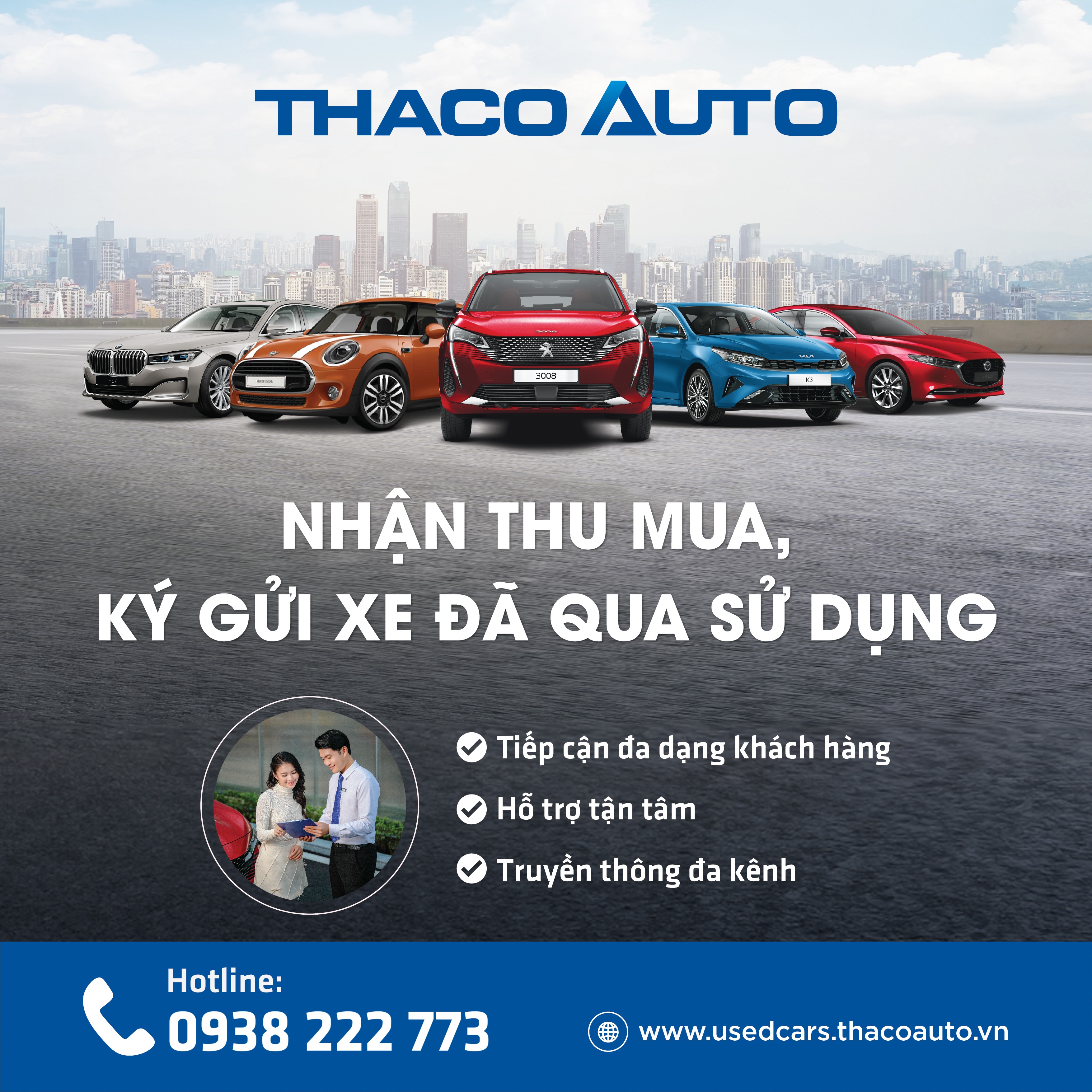 NHẬN THU MUA, KÝ GỬI XE Ô TÔ ĐÃ QUA SỬ DỤNG CÙNG THACO AUTO PHÚ THỌ