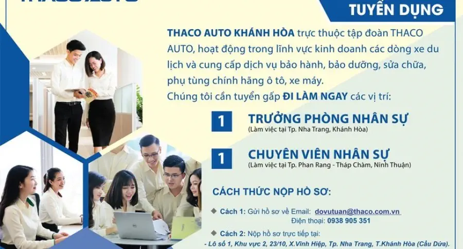 [THACO AUTO KHÁNH HÒA TUYỂN DỤNG]