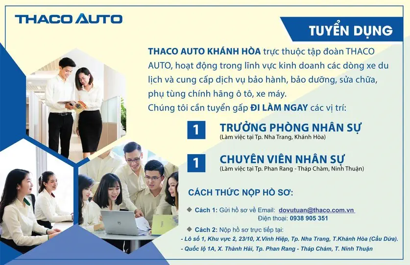 [THACO AUTO KHÁNH HÒA TUYỂN DỤNG]
