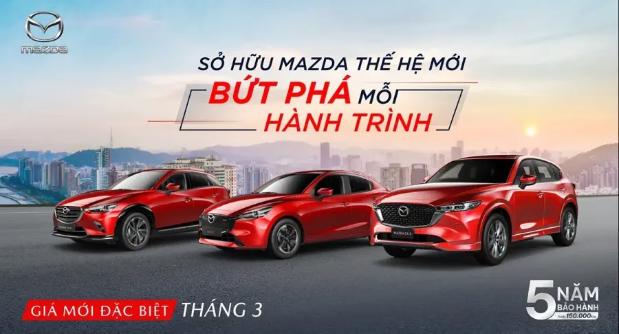 MAZDA ĐIỀU CHỈNH GIÁ BÁN NEW MAZDA2, NEW MAZDA CX-3, MAZDA6, MAZDA CX-30