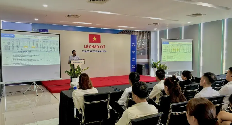 CHÀO CỜ THÁNG 03/2024: THACO AUTO KHÁNH HOÀ TẬP TRUNG ĐẨY MẠNH HOẠT ĐỘNG KINH DOANH TRONG THÁNG 03